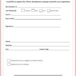 Blank Sponsorship Form Template