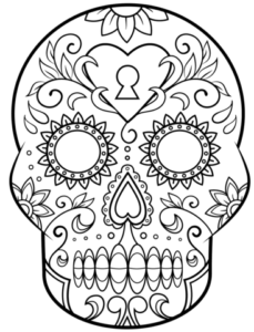 Blank Sugar Skull Template (1) - TEMPLATES EXAMPLE | TEMPLATES EXAMPLE