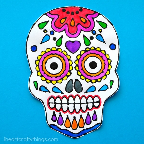 Blank Sugar Skull Template (5) TEMPLATES EXAMPLE TEMPLATES EXAMPLE