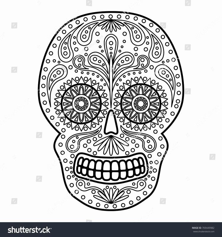 Blank Sugar Skull Template (7) TEMPLATES EXAMPLE TEMPLATES EXAMPLE