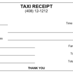 Blank Taxi Receipt Template (3) - TEMPLATES EXAMPLE | TEMPLATES EXAMPLE