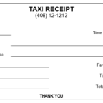 Blank Taxi Receipt Template