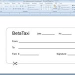 Blank Taxi Receipt Template