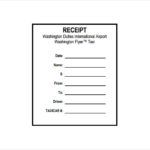 Blank Taxi Receipt Template