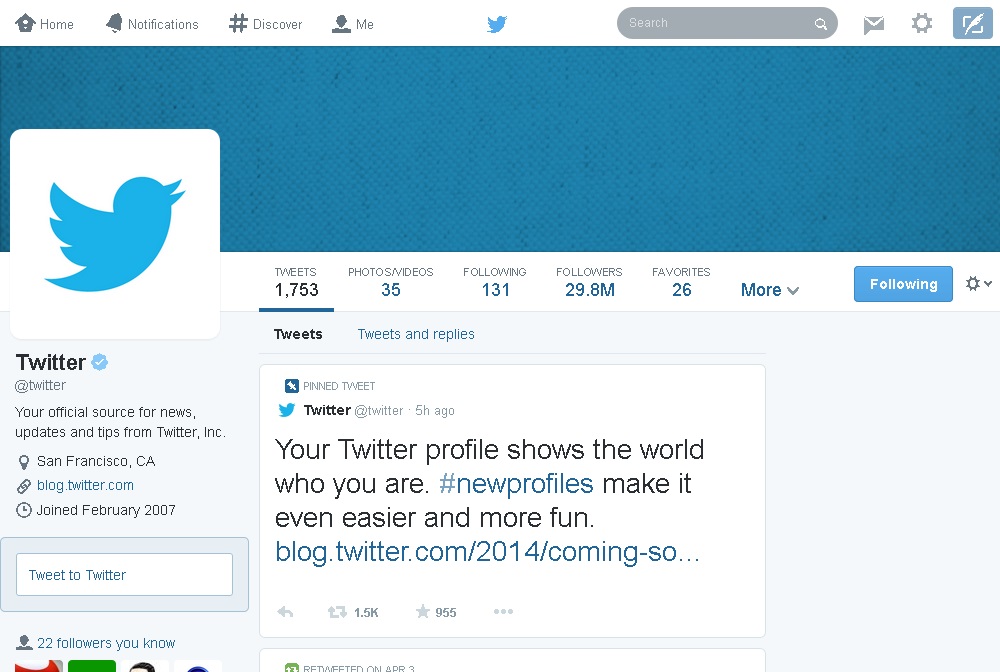 Blank Twitter Profile Template