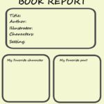 Book Report Template High School