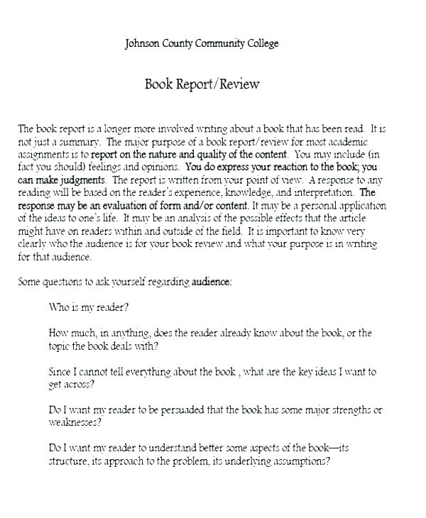 Book Report Template In Spanish