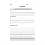 Book Report Template In Spanish