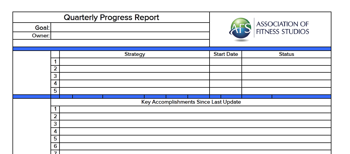 Business Quarterly Report Template