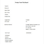 Business Trip Report Template Pdf