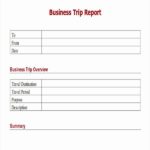 Business Trip Report Template Pdf