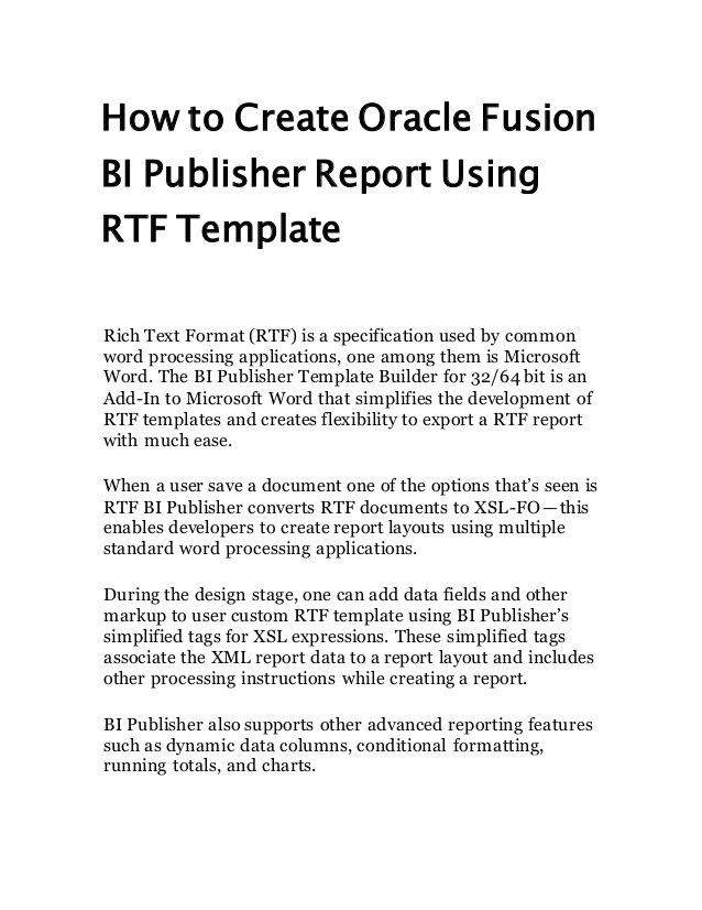 Cognos Report Design Document Template