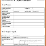 Company Progress Report Template