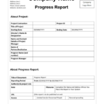 Company Progress Report Template