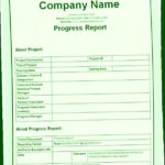 Company Progress Report Template