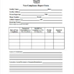 Compliance Monitoring Report Template