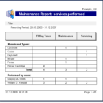 Computer Maintenance Report Template