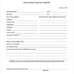 Construction Deficiency Report Template