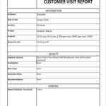 Customer Visit Report Template Free Download