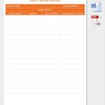 Daily Work Report Template