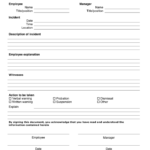 Employee Incident Report Templates