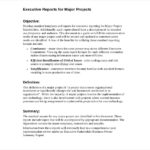 Executive Summary Report Template