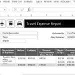 Expense Report Spreadsheet Template Excel