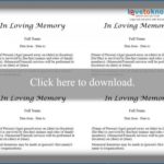 Fill In The Blank Obituary Template