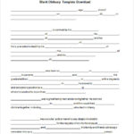 Fill In The Blank Obituary Template