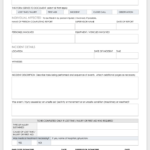 First Aid Incident Report Form Template