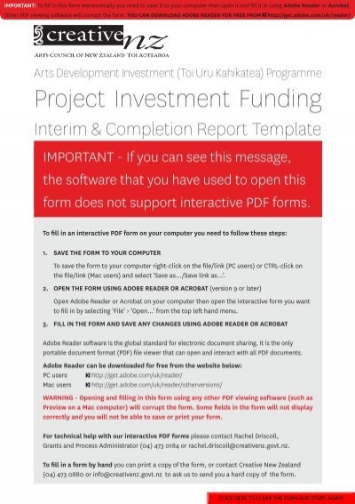 Funding Report Template