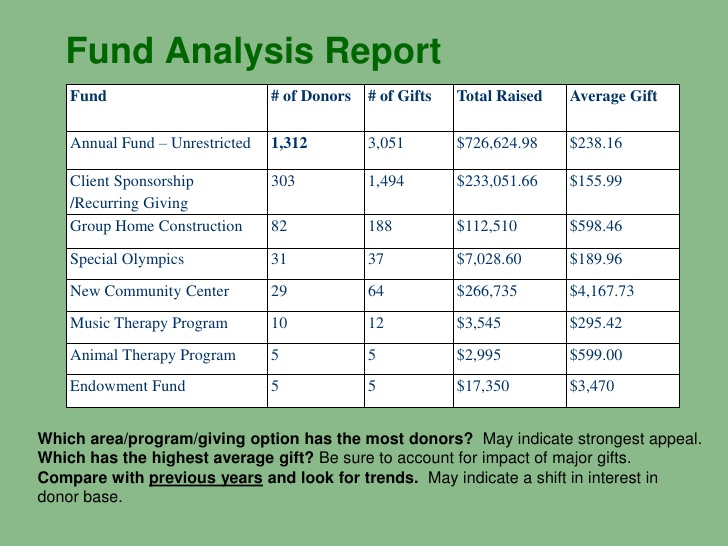 Fundraising Report Template