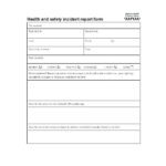 Hazard Incident Report Form Template