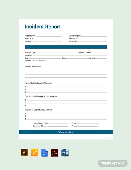 Incident Report Template Microsoft