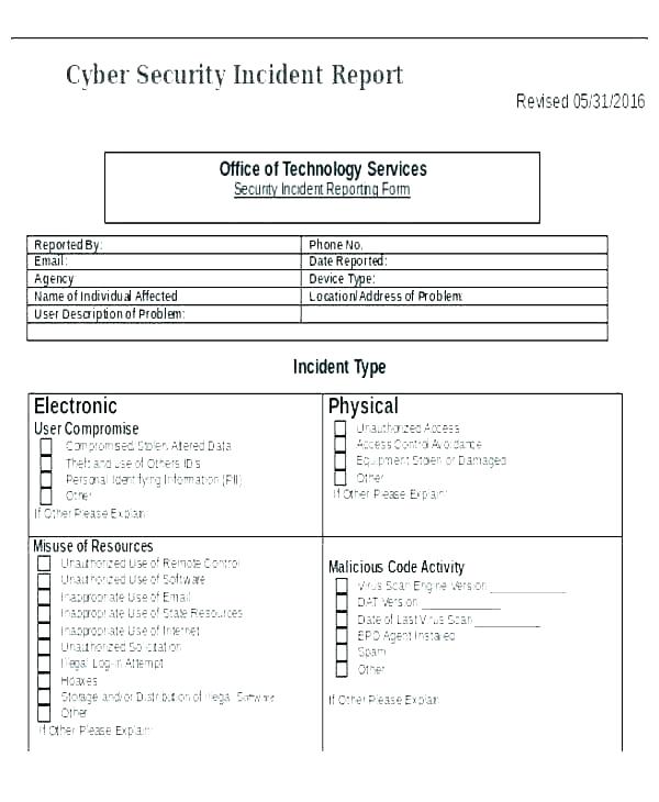 Information Security Report Template