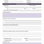 Insurance Incident Report Template