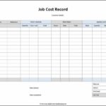 Job Cost Report Template Excel