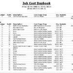 Job Cost Report Template Excel