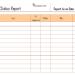 Job Progress Report Template