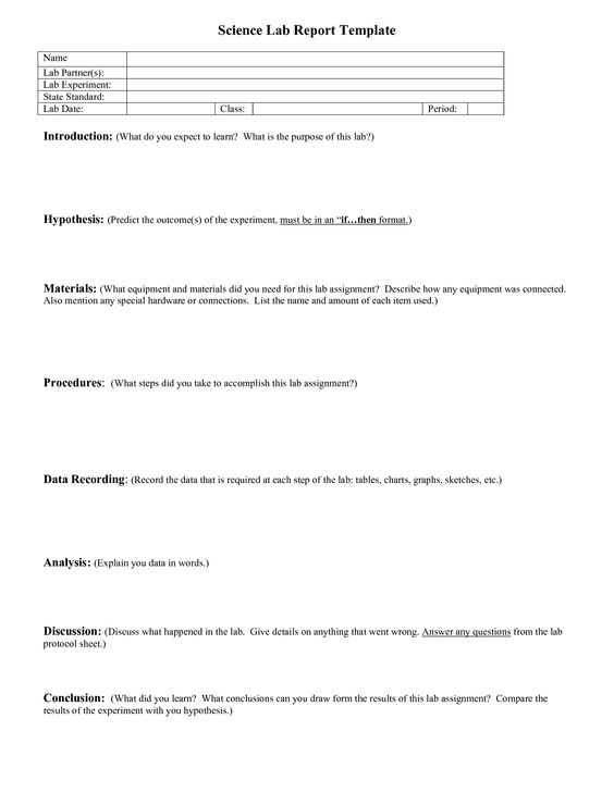 Lab Report Conclusion Template