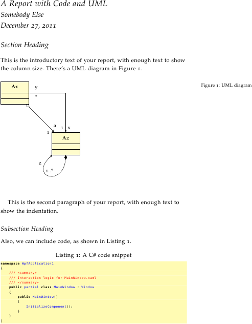 Latex Template For Report