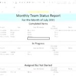 Monthly Progress Report Template