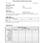 Monthly Progress Report Template