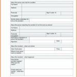 Motor Vehicle Accident Report Form Template