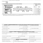 Motor Vehicle Accident Report Form Template