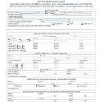 Motor Vehicle Accident Report Form Template