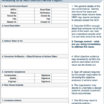 Non Conformance Report Form Template