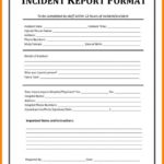 Office Incident Report Template