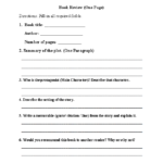 One Page Book Report Template