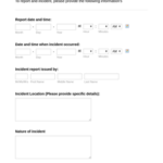 Police Incident Report Template